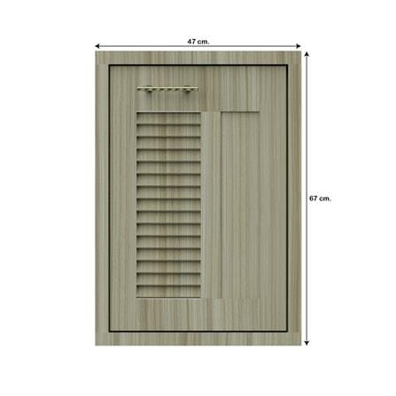 บานซิงค์เดี่ยวเกล็ดผสม JUPITER GLORY TEAK 47x67 ซม. สีน้ำตาล_3