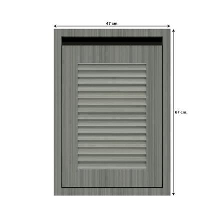 บานซิงค์เดี่ยวเกล็ดเต็ม JUPITER SILKY LIGHT 47x67 ซม. สีเทา_4