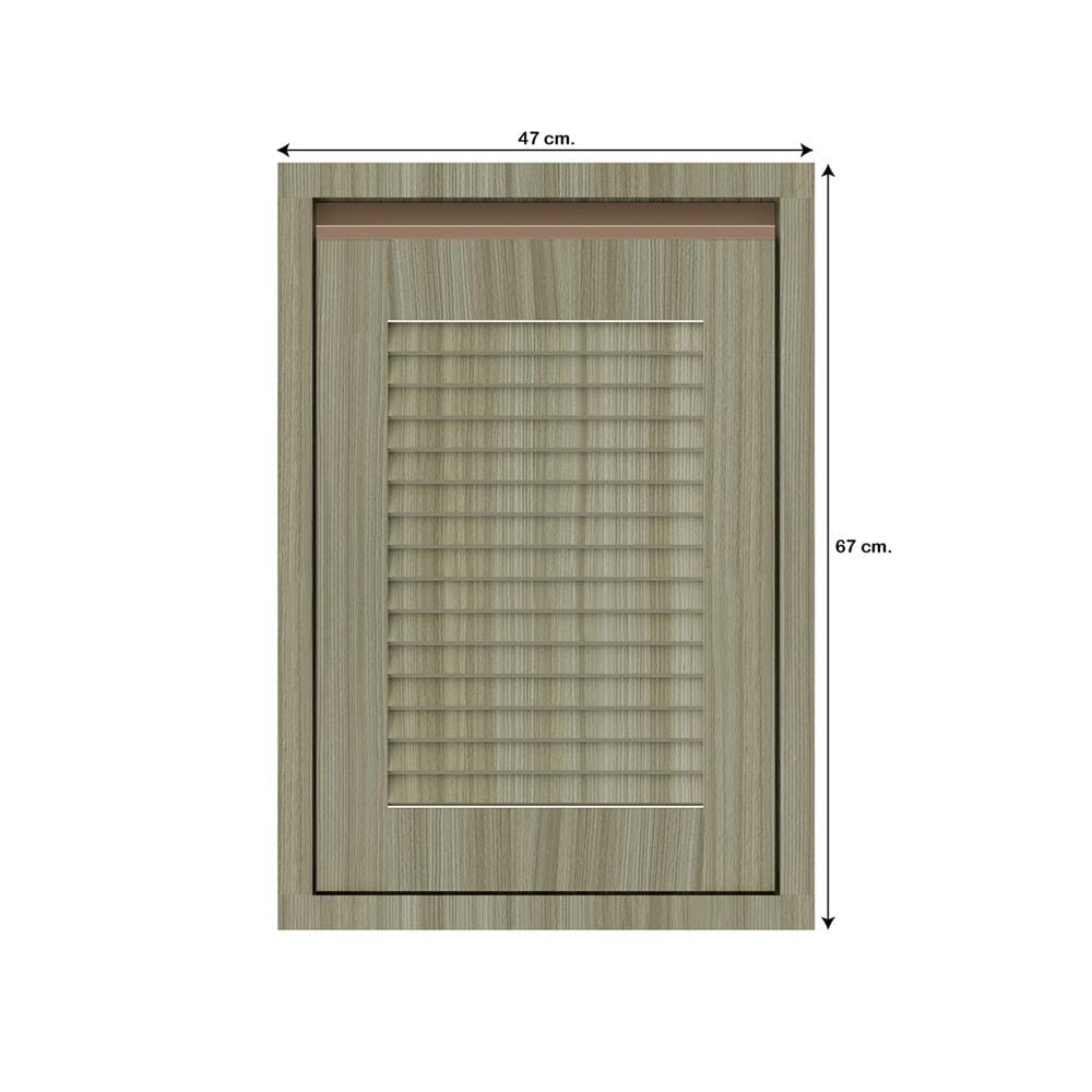บานซิงค์เดี่ยวเกล็ดเต็ม JUPITER SILKY TEAK 47x67 ซม. สีน้ำตาล