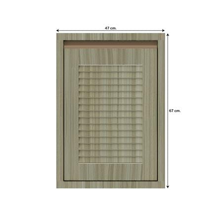 บานซิงค์เดี่ยวเกล็ดเต็ม JUPITER SILKY TEAK 47x67 ซม. สีน้ำตาล_3