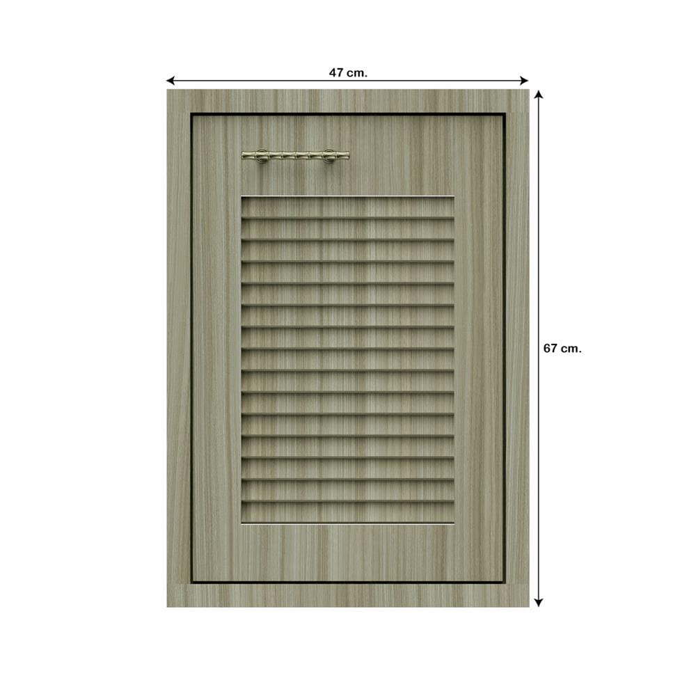 บานซิงค์เดี่ยวเกล็ดเต็ม JUPITER GLORY TEAK 47x67 ซม. สีน้ำตาล