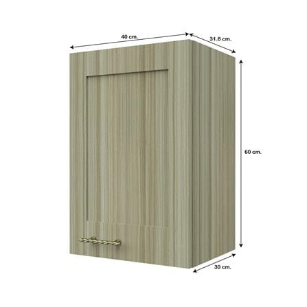 ตู้แขวนเดี่ยวบานเรียบ JUPITER GLORY TEAK 40x60 ซม. สีน้ำตาล_4