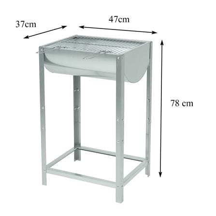 เตาถ่านบาร์บีคิว SPRING GALVANIZED 40 ลิตร สีเงิน_8