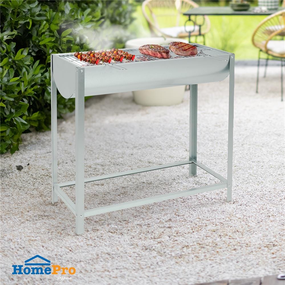 เตาถ่านบาร์บีคิว SPRING GALVANIZED 100 ลิตร สีเงิน