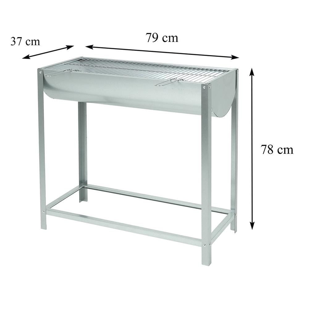 เตาถ่านบาร์บีคิว SPRING GALVANIZED 100 ลิตร สีเงิน