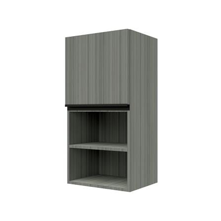 ตู้แขวนเดี่ยวบานเรียบพร้อมชั้น JUPITER SILKY LIGHT 40x80 ซม. สีเทา