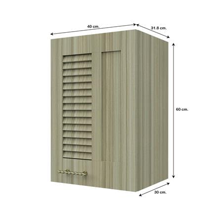 ตู้แขวนเดี่ยวเกล็ดผสม JUPITER GLORY TEAK 40x60 ซม. สีน้ำตาล_4