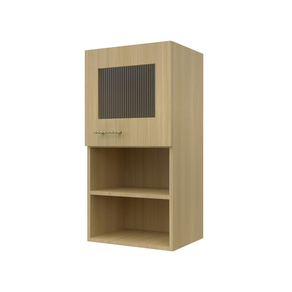 ตู้แขวนเดี่ยวบานกระจกพร้อมชั้น JUPITER MINERVA 40x80 ซม. สีน้ำตาล