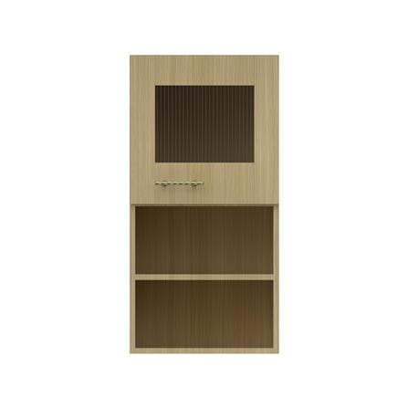 ตู้แขวนเดี่ยวบานกระจกพร้อมชั้น JUPITER MINERVA 40x80 ซม. สีน้ำตาล_1