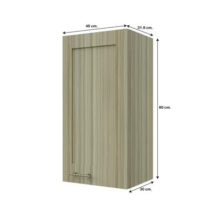 ตู้แขวนเดี่ยวบานเรียบ JUPITER GLORY TEAK 40x80 ซม. สีน้ำตาล_4