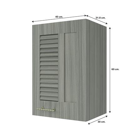 ตู้แขวนเดี่ยวเกล็ดผสม JUPITER GLORY LIGHT 40x60 ซม. สีเทา_4