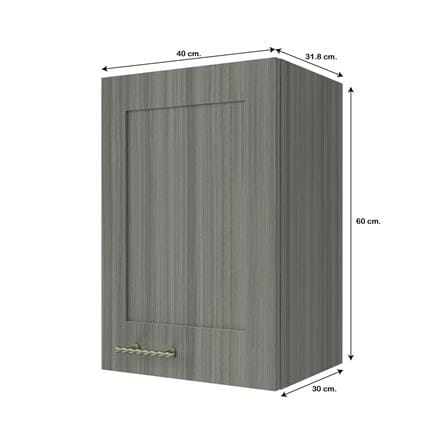 ตู้แขวนเดี่ยวบานเรียบ JUPITER GLORY LIGHT 40x60 ซม. สีเทา_4