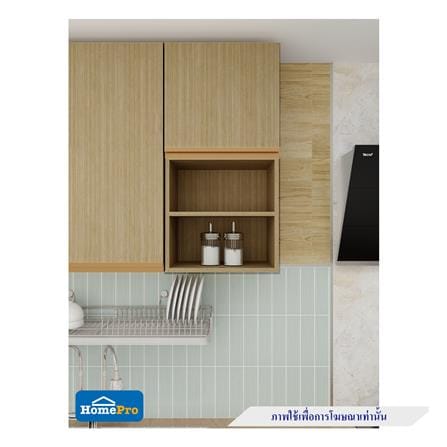 ตู้แขวนเดี่ยวบานเรียบพร้อมชั้น JUPITER SILKY WOODS 40x80 ซม. สีน้ำตาล_4