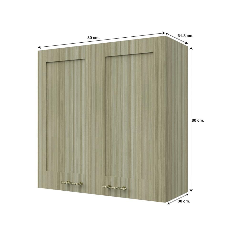 ตู้แขวนคู่ JUPITER GLORY TEAK 80x80 ซม. สีน้ำตาล