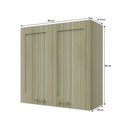 ตู้แขวนคู่ JUPITER GLORY TEAK 80x80 ซม. สีน้ำตาล_5