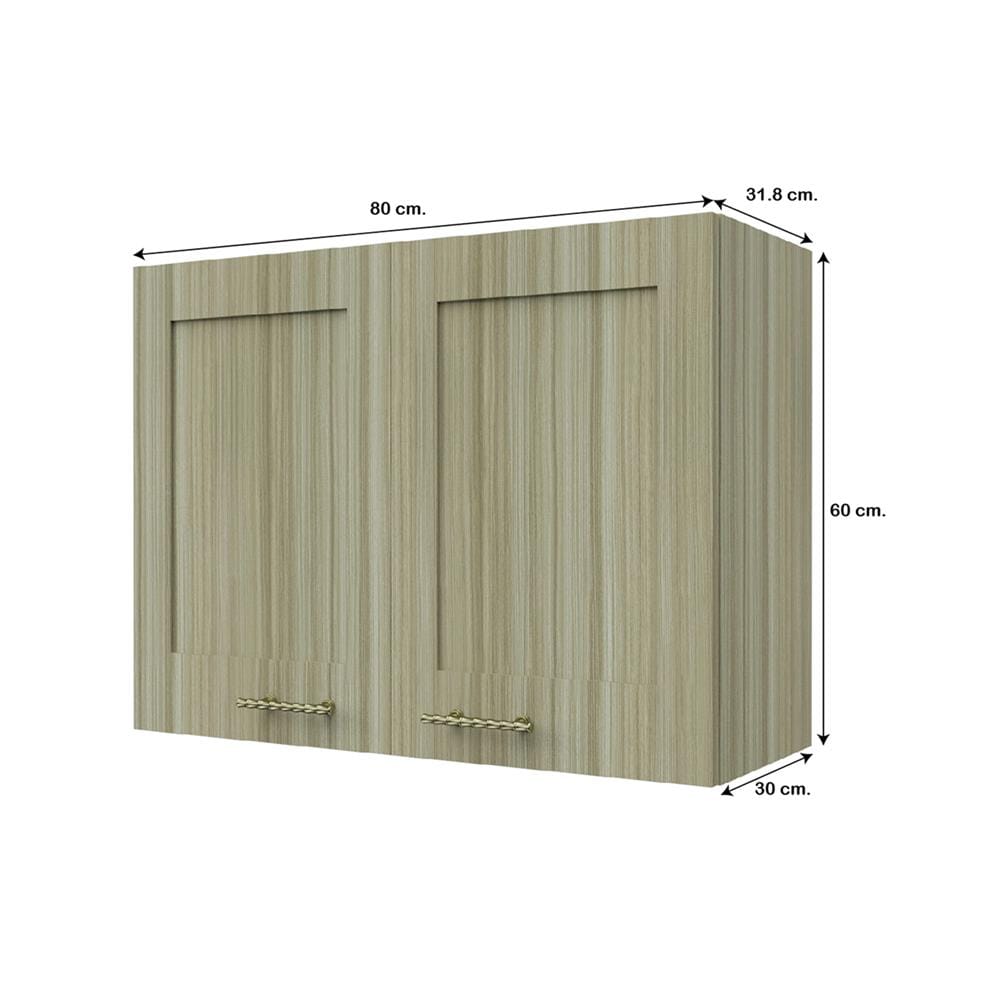 ตู้แขวนคู่ JUPITER GLORY TEAK 80x60 ซม. สีน้ำตาล