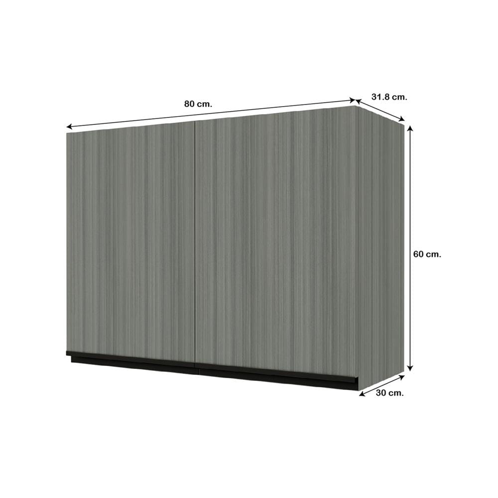 ตู้แขวนคู่ JUPITER SILKY LIGHT 80x60 ซม. สีเทา