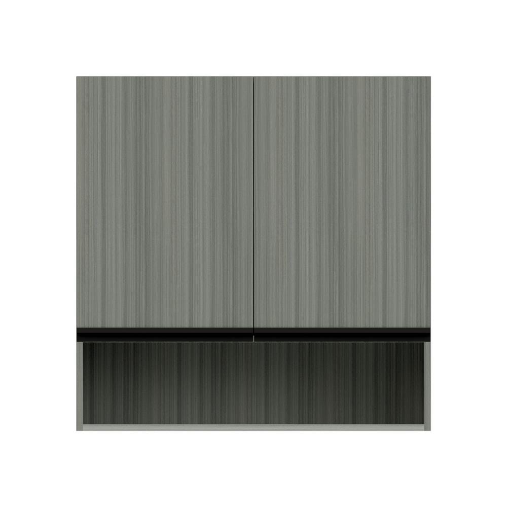 ตู้แขวนคู่บานทึบพร้อมชั้นโล่ง JUPITER SILKY LIGHT 80x80 ซม. สีเทา