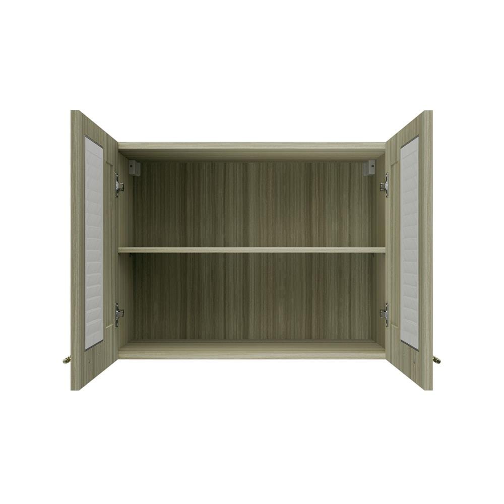 ตู้แขวนคู่เกล็ดผสม JUPITER GLORY TEAK 80x60 ซม. สีน้ำตาล