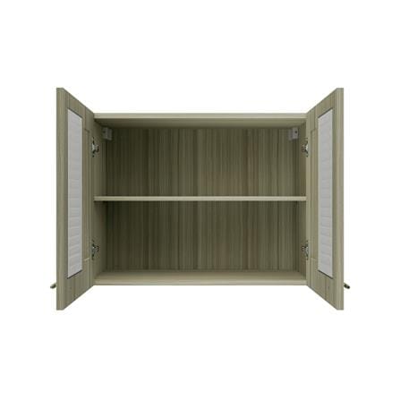 ตู้แขวนคู่เกล็ดผสม JUPITER GLORY TEAK 80x60 ซม. สีน้ำตาล_2