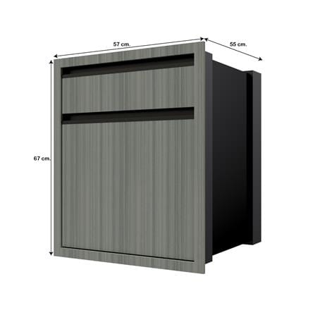 ตู้ลิ้นชัก 2 ชั้น JUPITER SILKY LIGHT 57x67 ซม. สีเทา_4
