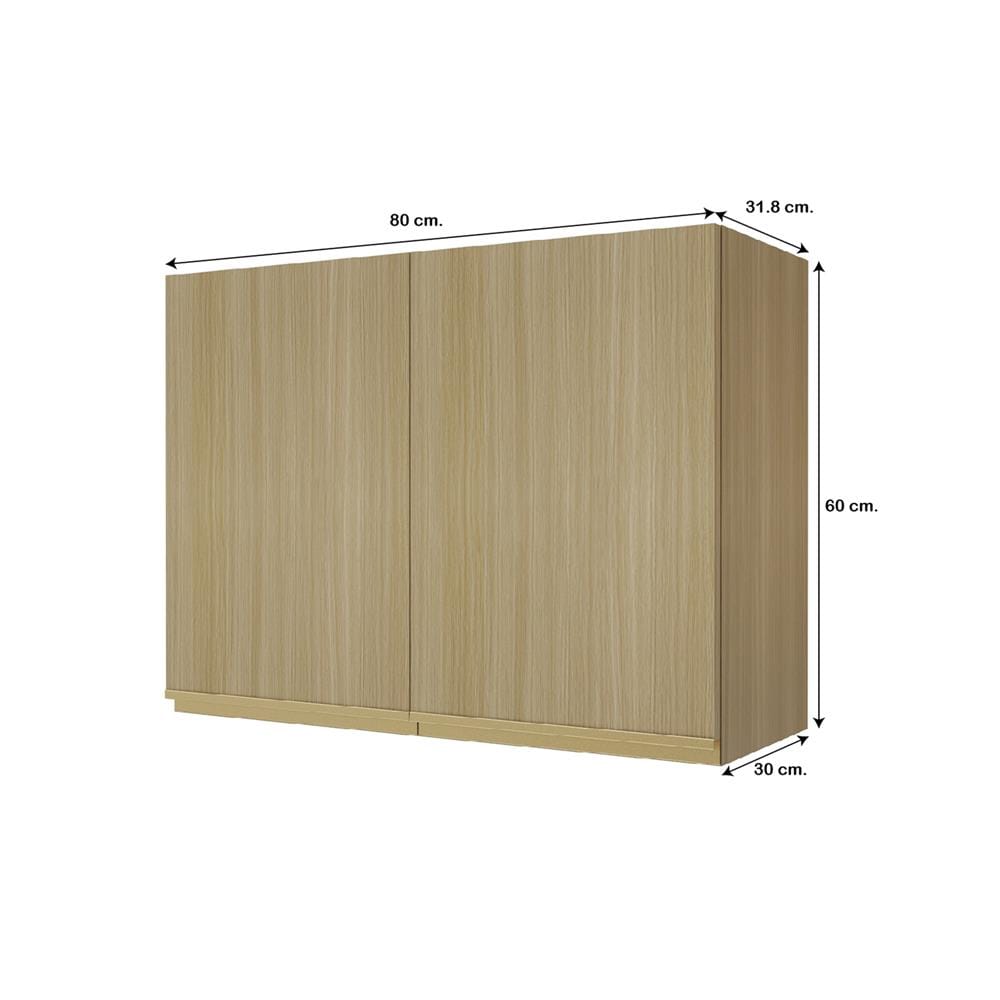 ตู้แขวนคู่ JUPITER SILKY WOODS 80x60 ซม. สีน้ำตาล