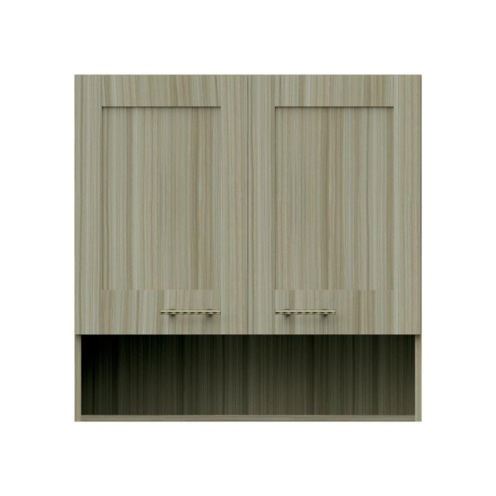 ตู้แขวนคู่บานทึบพร้อมชั้นโล่ง JUPITER GLORY TEAK 80x80 ซม. สีน้ำตาล