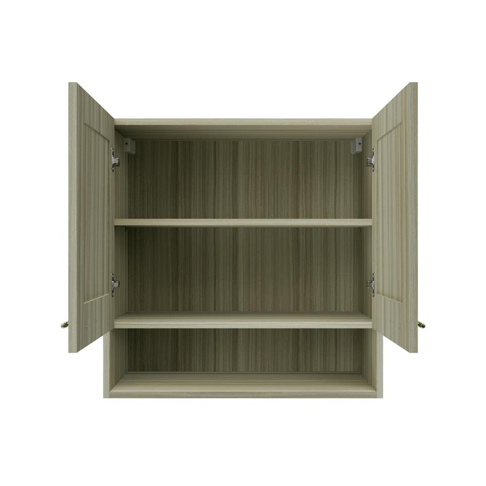ตู้แขวนคู่บานทึบพร้อมชั้นโล่ง JUPITER GLORY TEAK 80x80 ซม. สีน้ำตาล