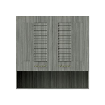 ตู้แขวนคู่เกล็ดผสมพร้อมชั้นโล่ง JUPITER GLORY LIGHT 80x80 ซม. สีเทา_1