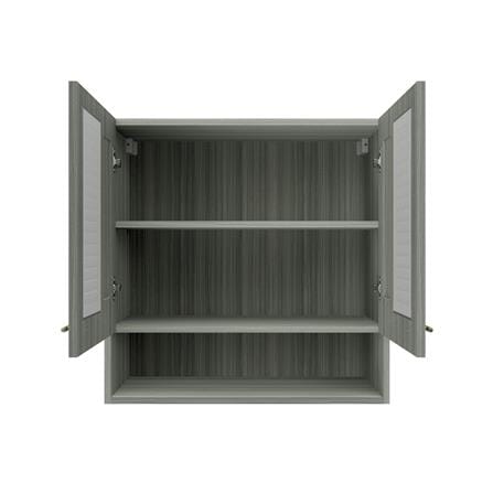 ตู้แขวนคู่เกล็ดผสมพร้อมชั้นโล่ง JUPITER GLORY LIGHT 80x80 ซม. สีเทา_2