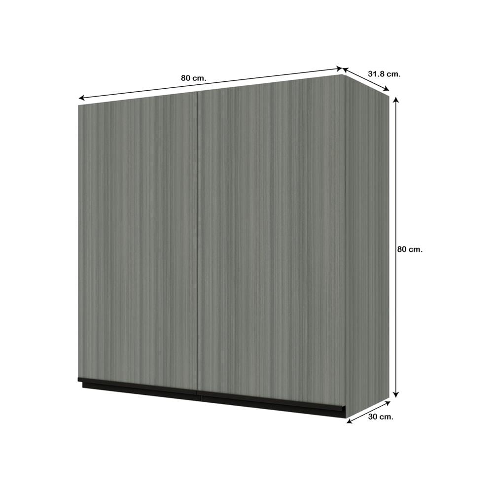ตู้แขวนคู่ JUPITER SILKY LIGHT 80x80 ซม. สีเทา