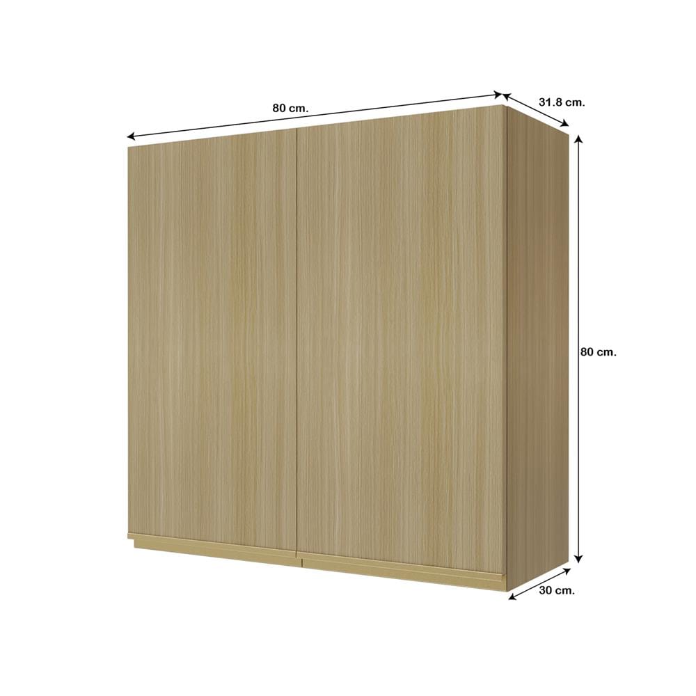 ตู้แขวนคู่ JUPITER SILKY WOODS 80x80 ซม. สีน้ำตาล