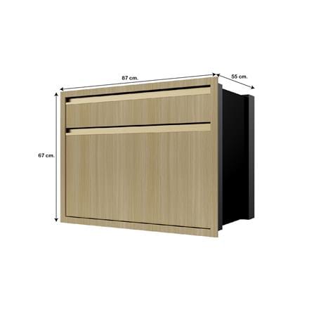 ตู้ลิ้นชัก 2 ชั้น JUPITER SILKY WOODS 87x67 ซม. สีน้ำตาล_3