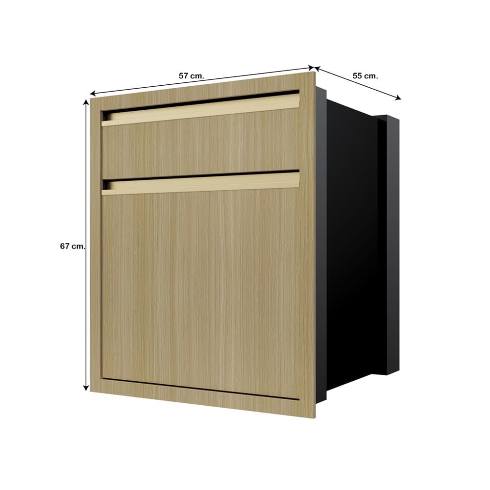 ตู้ลิ้นชัก 2 ชั้น JUPITER SILKY WOODS 57x67 ซม. สีน้ำตาล