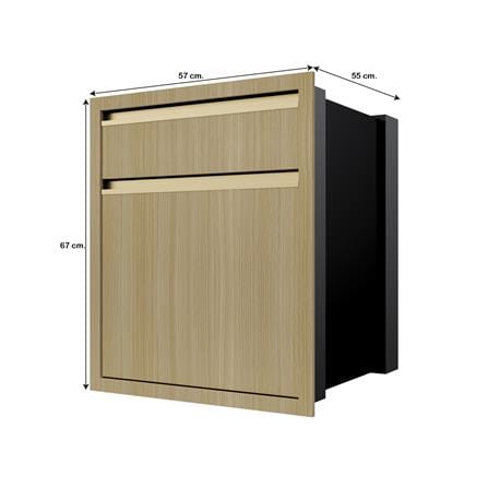 ตู้ลิ้นชัก 2 ชั้น JUPITER SILKY WOODS 57x67 ซม. สีน้ำตาล_3