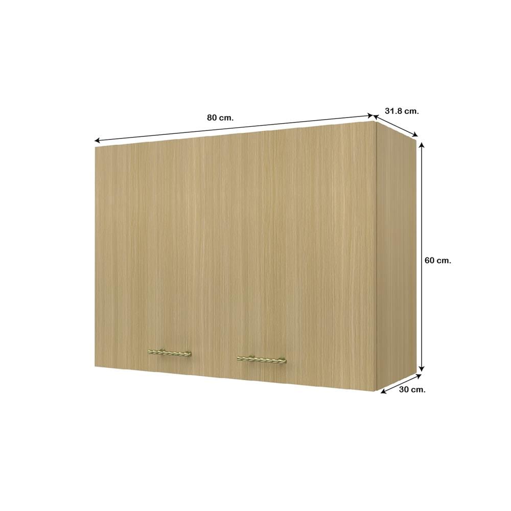 ตู้แขวนคู่บานทึบ JUPITER MINERVA 80x60 ซม. สีน้ำตาล