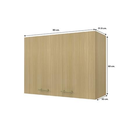 ตู้แขวนคู่บานทึบ JUPITER MINERVA 80x60 ซม. สีน้ำตาล_4