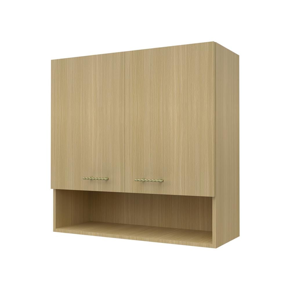 ตู้แขวนคู่บานทึบพร้อมชั้นโล่ง JUPITER MINERVA 80x80 ซม. สีน้ำตาล