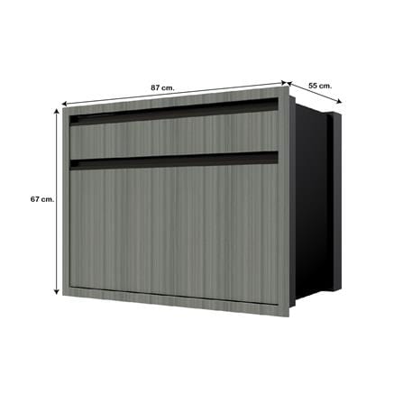 ตู้ลิ้นชัก 2 ชั้น JUPITER SILKY LIGHT 87x67 ซม. สีเทา_3