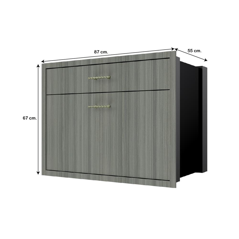 ตู้ลิ้นชัก 2 ชั้น JUPITER GLORY LIGHT 87x67 ซม. สีเทา