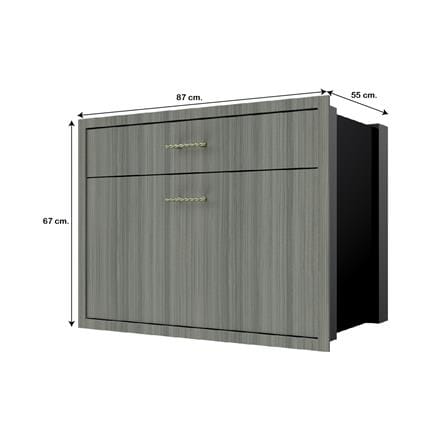ตู้ลิ้นชัก 2 ชั้น JUPITER GLORY LIGHT 87x67 ซม. สีเทา_3