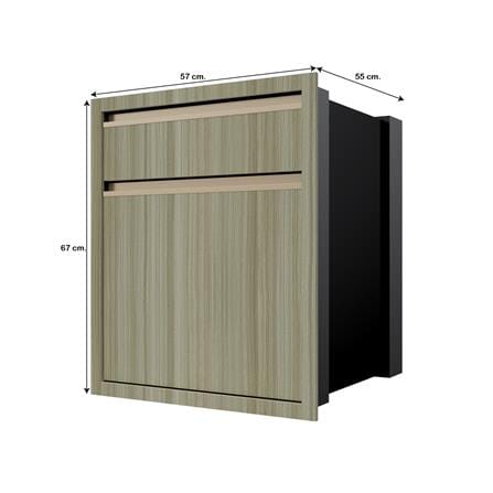 ตู้ลิ้นชัก 2 ชั้น JUPITER SILKY TEAK 57x67 ซม. สีน้ำตาล_3