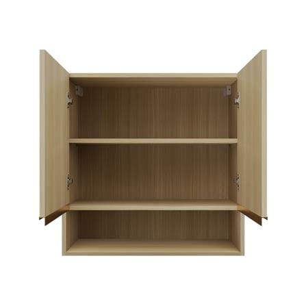 ตู้แขวนคู่บานทึบพร้อมชั้นโล่ง JUPITER SILKY WOODS 80x80 ซม. สีน้ำตาล_2