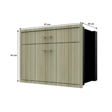 ตู้ลิ้นชัก 2 ชั้น JUPITER GLORY TEAK 87x67 ซม. สีน้ำตาล_3