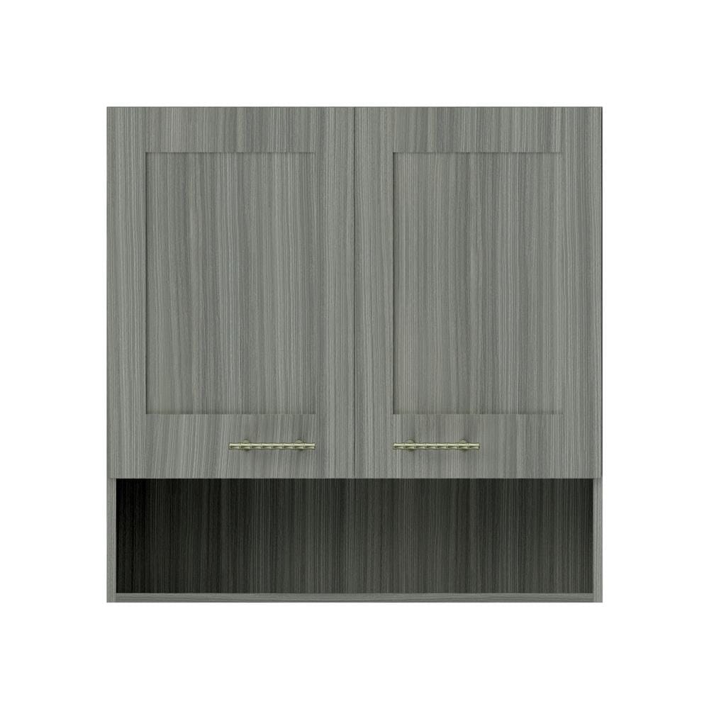 ตู้แขวนคู่บานทึบพร้อมชั้นโล่ง JUPITER GLORY LIGHT 80x80 ซม. สีเทา