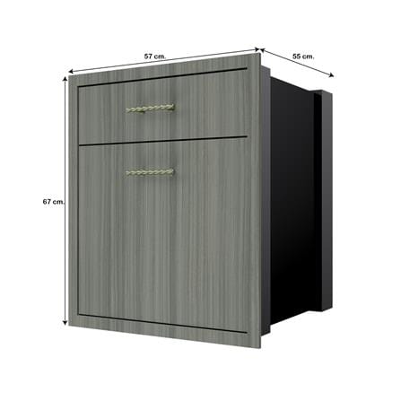 ตู้ลิ้นชัก 2 ชั้น JUPITER GLORY LIGHT 57x67 ซม. สีเทา_3