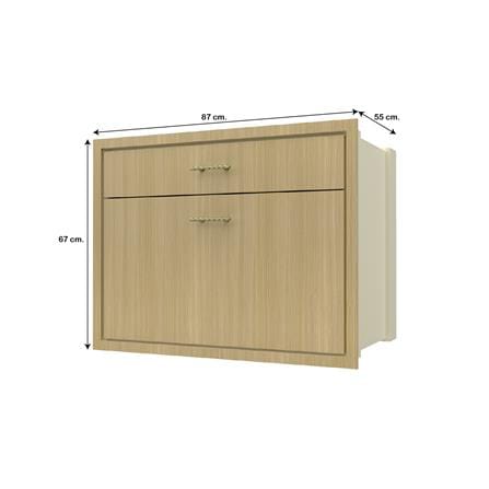 ตู้ลิ้นชัก 2 ชั้น JUPITER MINERVA 87x67 ซม. สีน้ำตาล_3