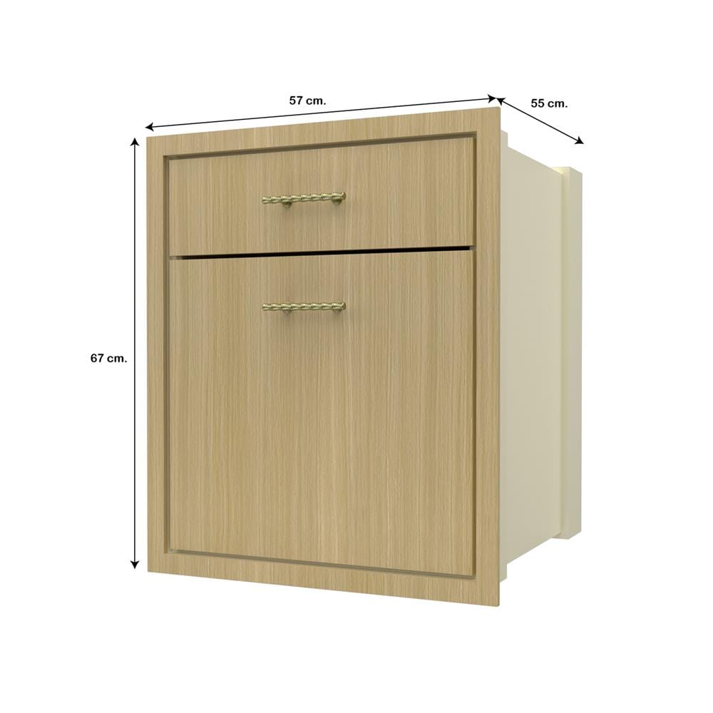 ตู้ลิ้นชัก 2 ชั้น JUPITER MINERVA 57x67 ซม. สีน้ำตาล