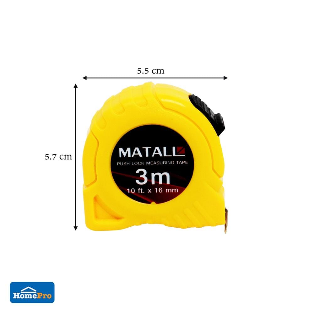 ตลับเมตรพลาสติก พร้อมตัวล็อก MATALL 3 ม.