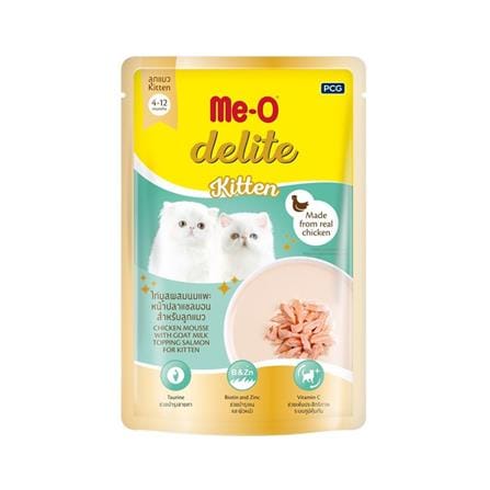 อาหารเปียกแมว ME-O DELITE KITTEN CHICKEN MOUSSE WITH GOAT MILK 70 ก._0
